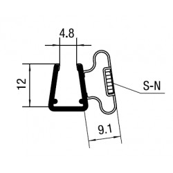 Profil mit Magneteinlage