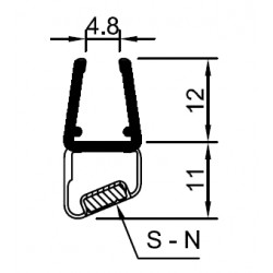 Profil mit Magneteinlage