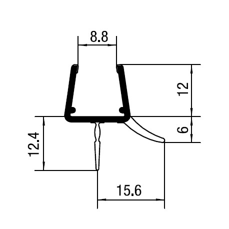 Lip seal with central lip