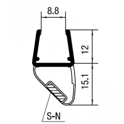 Türdichtprofil mit Magneteinlage