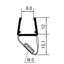 Türdichtprofil mit Magneteinlage