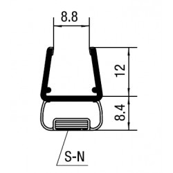 Türdichtprofil mit Magneteinlage