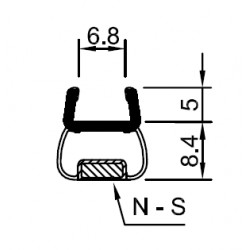 Türdichtprofil mit Magneteinlage