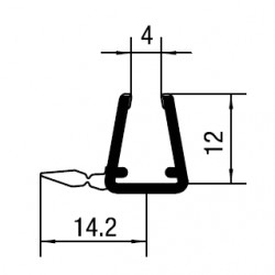 Vertical sliding door profile