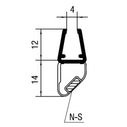 Türdichtprofil mit Magneteinlage