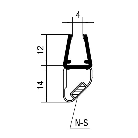 Türdichtprofil mit Magneteinlage