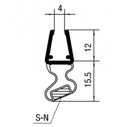 Türdichtprofil mit Magneteinlage