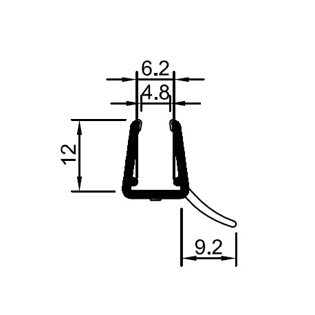 Sliding door bottom seal