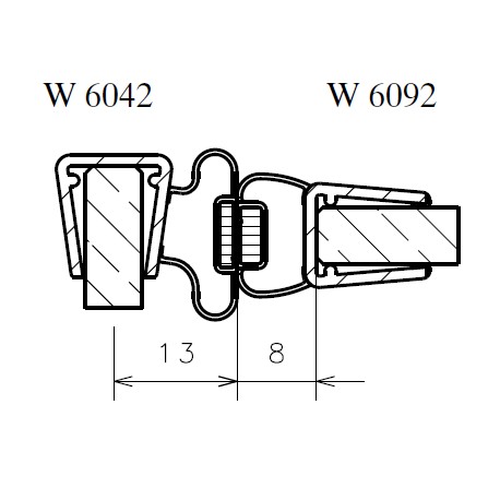 Profile set for swing door
