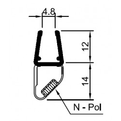 Profil mit Magneteinlage